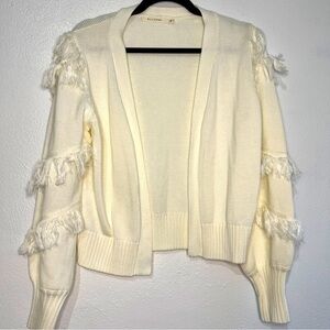 Ellison ivory open front cardigan sweater, Sz M. Preowned.
